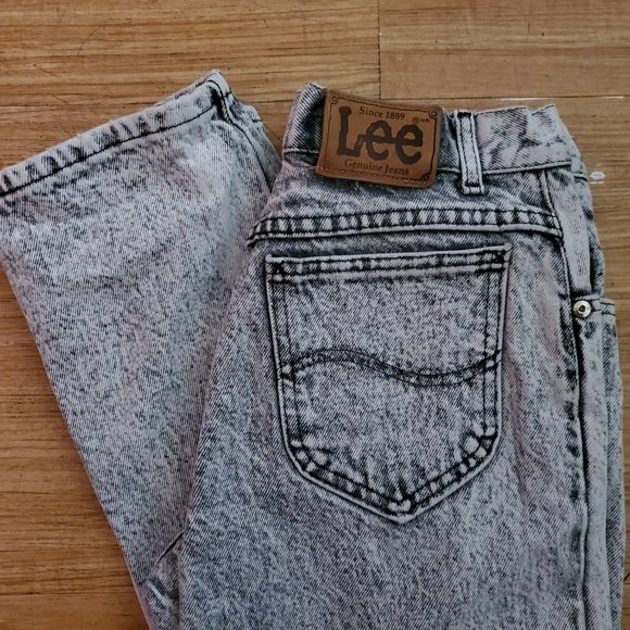 LEE VINTAGE ACID WASH GREY JEANS - Picture 10 of 11